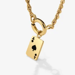 Aced Rope Chain Necklace Set Gold