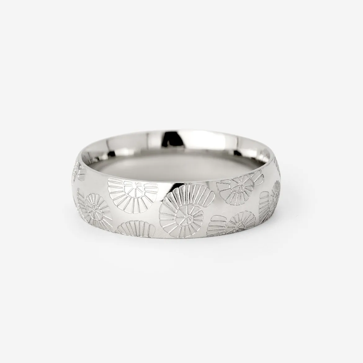 Ammonite Shell Ring Silber