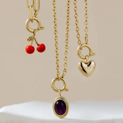 Amore Mio Classic Chain Necklace Set Gold