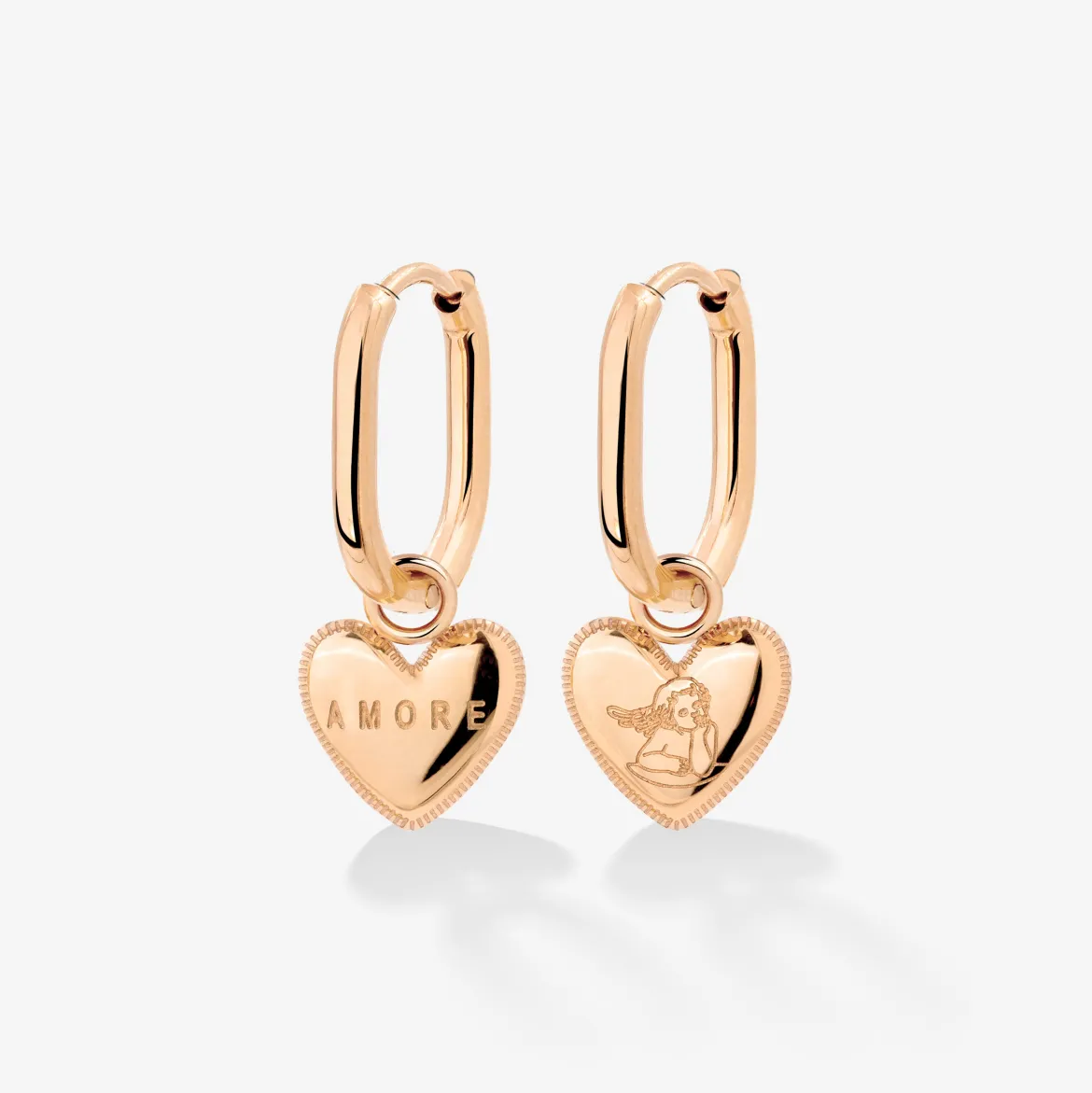 Amore Mio Oval Hoop Set Baby Roségold