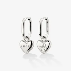 Amore Mio Oval Hoop Set Baby Silber
