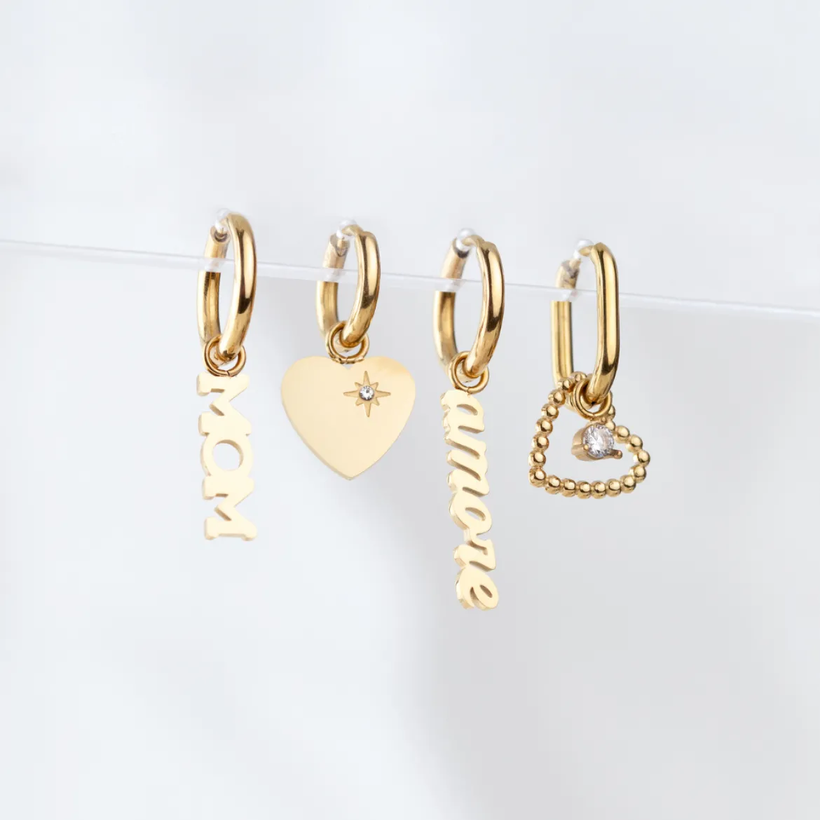 Amore puro Hoop Set Small Silber