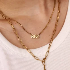 Angel Number Necklace Gold - 111