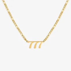Angel Number Necklace Gold - 111
