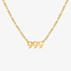 Angel Number Necklace Gold - 111