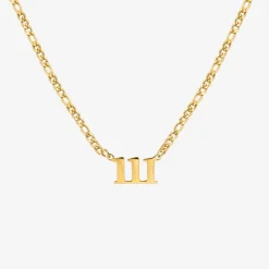 Angel Number Necklace Gold - 111