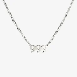 Angel Number Necklace Silber 999