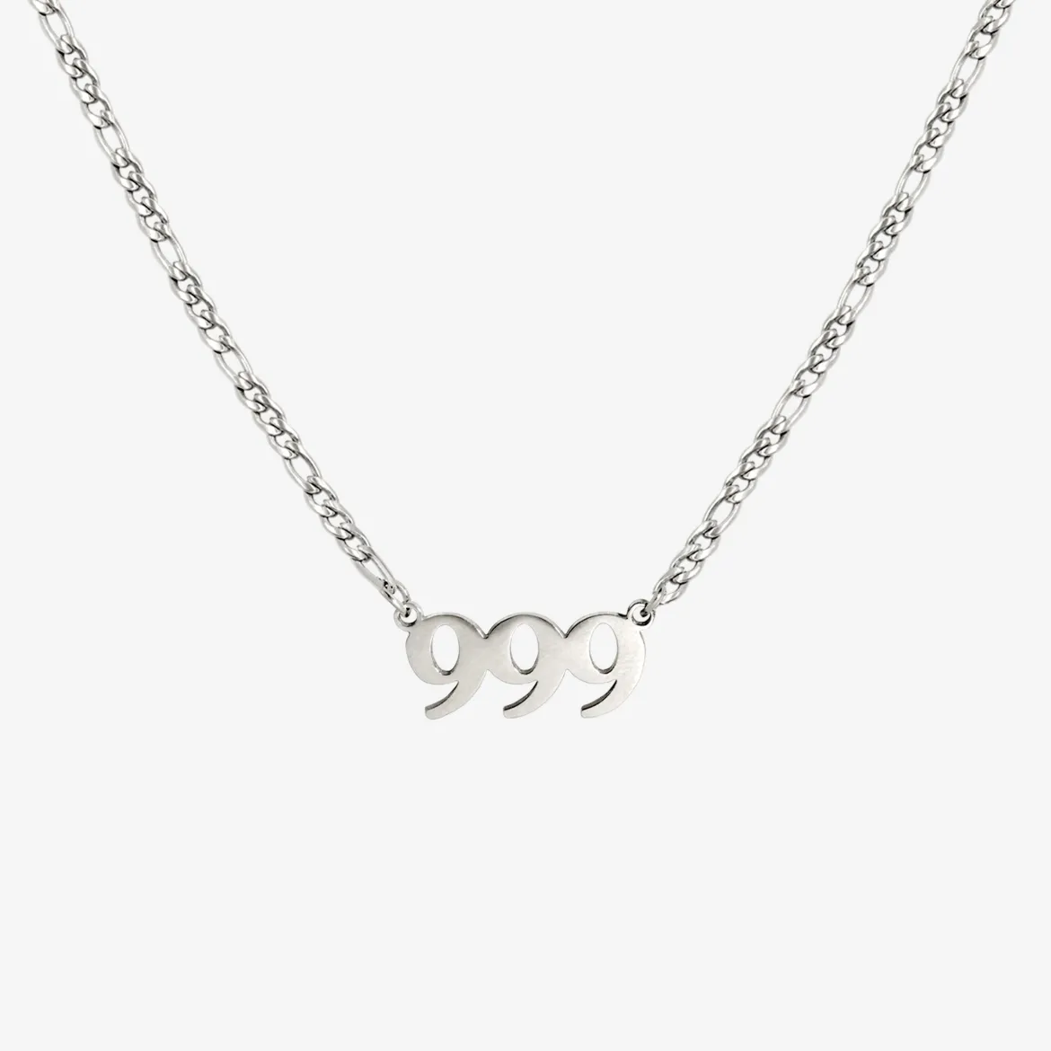 Angel Number Necklace Silber 999