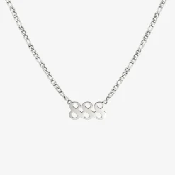 Angel Number Necklace Silber 888