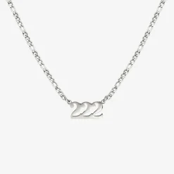 Angel Number Necklace Silber 222