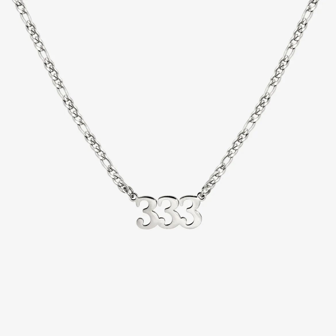 Angel Number Necklace Silber 333
