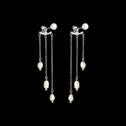 Annas Sparkle Pearl Studs Silber