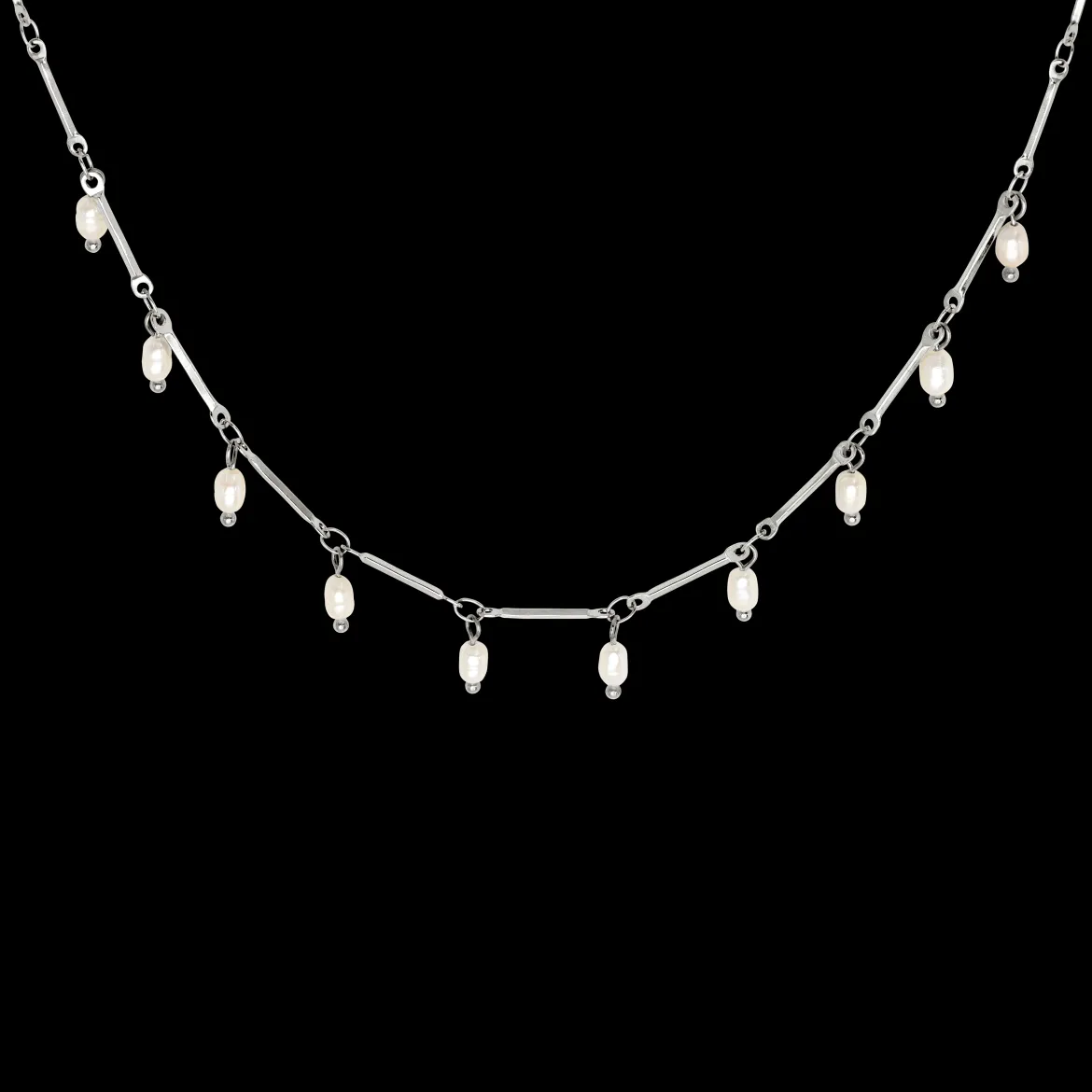 Annes Authentic Pearl Choker Silber