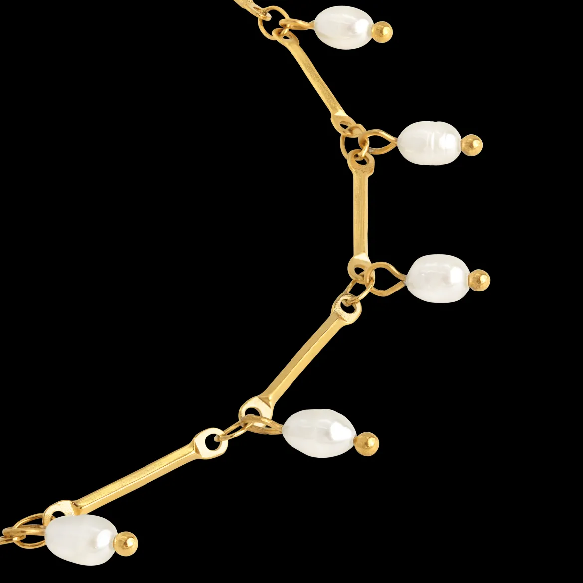 Annes Authentic Pearl Choker Gold