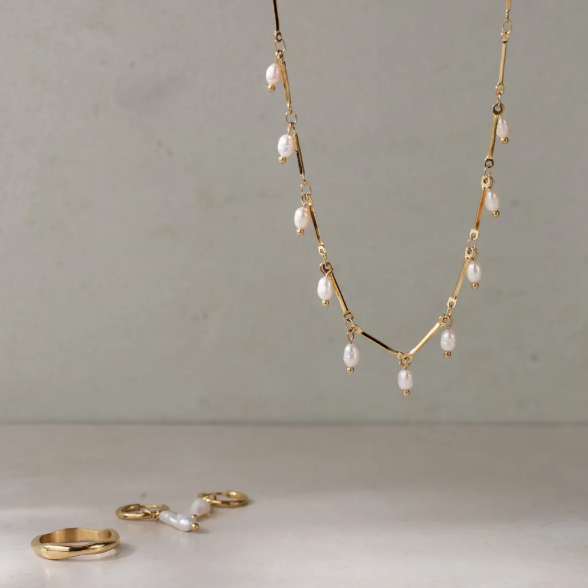 Annes Authentic Pearl Choker Roségold