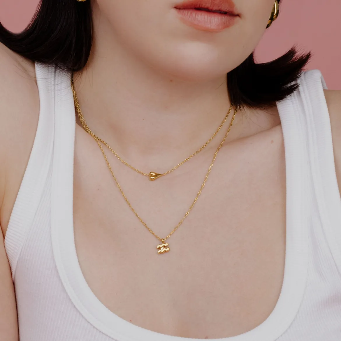 Aquarius Bubble Necklace Gold