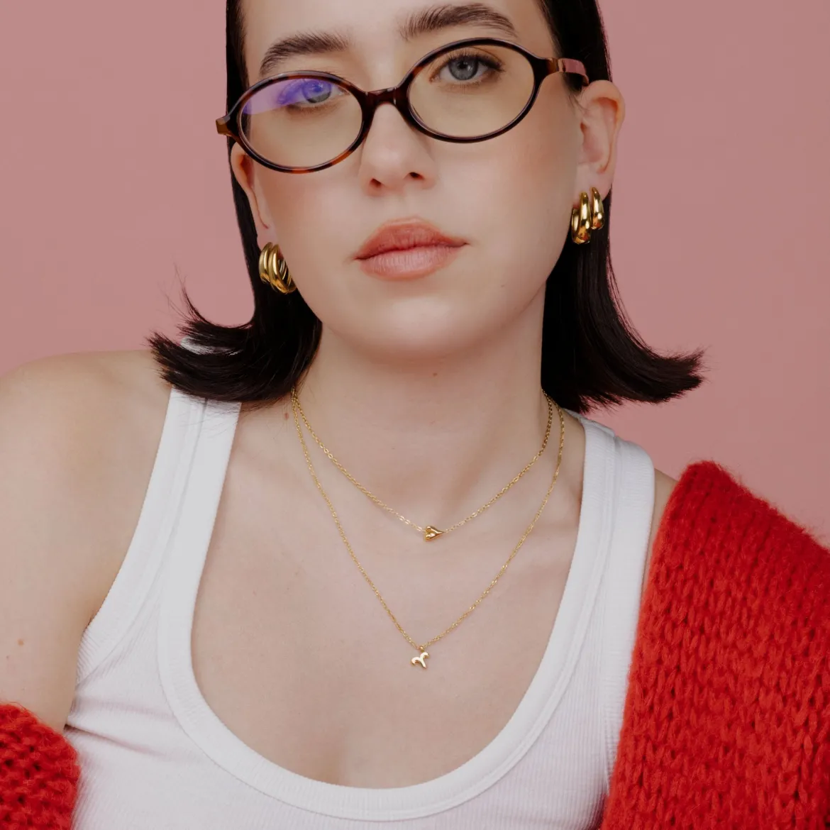 Aries Bubble Necklace Gold