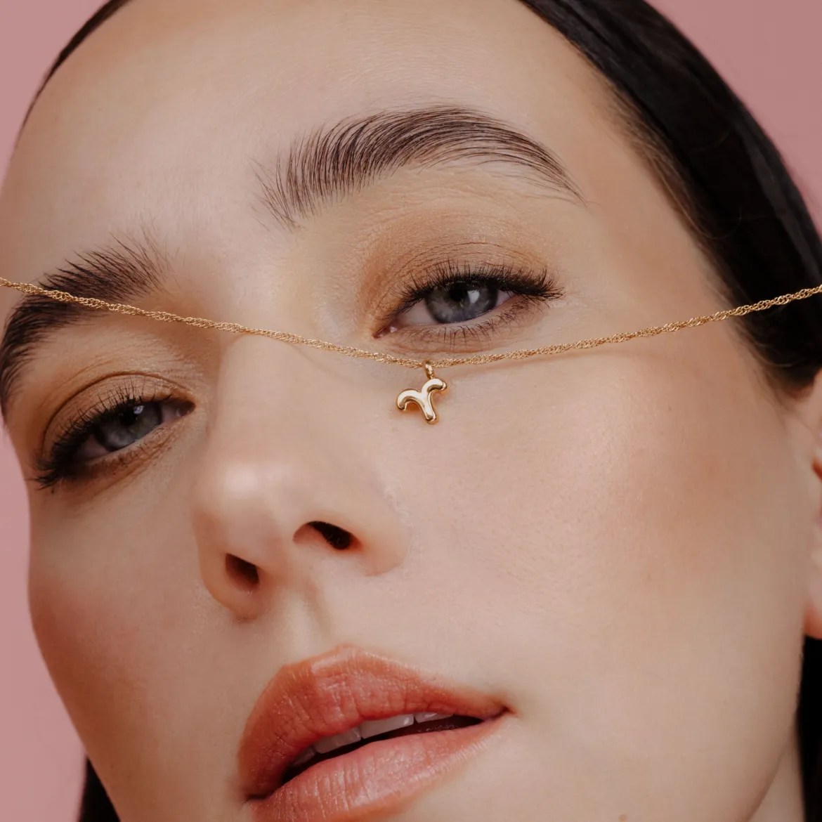 Aries Bubble Necklace Roségold