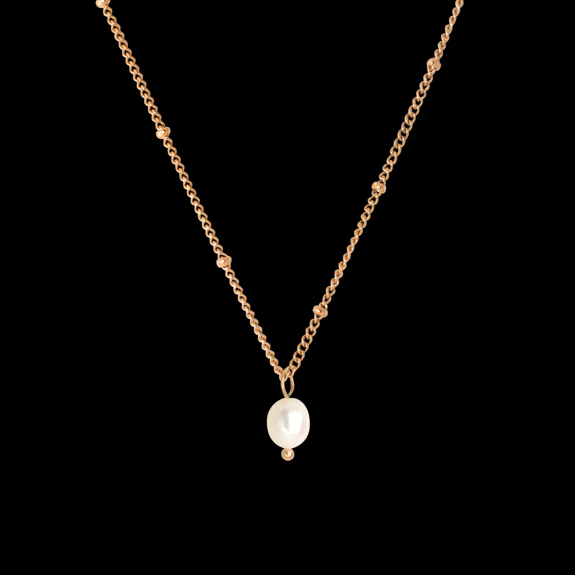 Baby Pearl Necklace Roségold