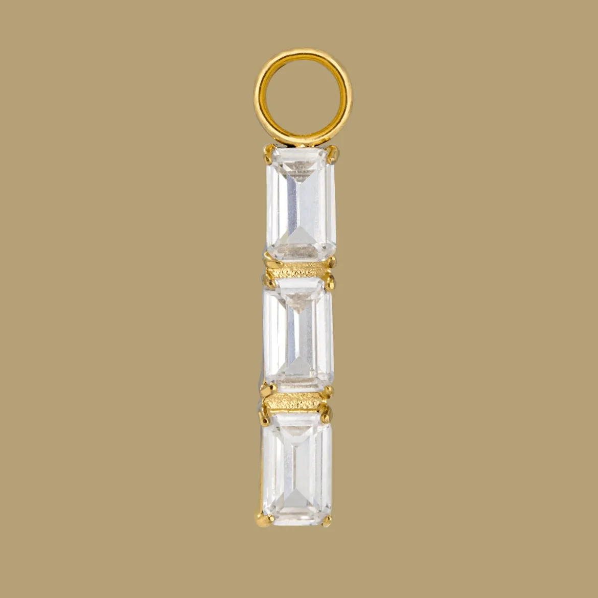 Baguette Bundle Hoop Set Small Gold