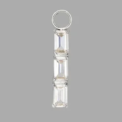 Baguette Bundle Hoop Set Small Silber