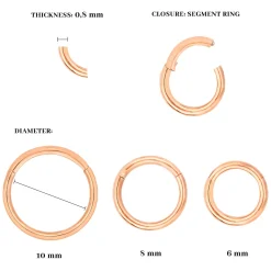 Basic Click Piercing Ring Roségold