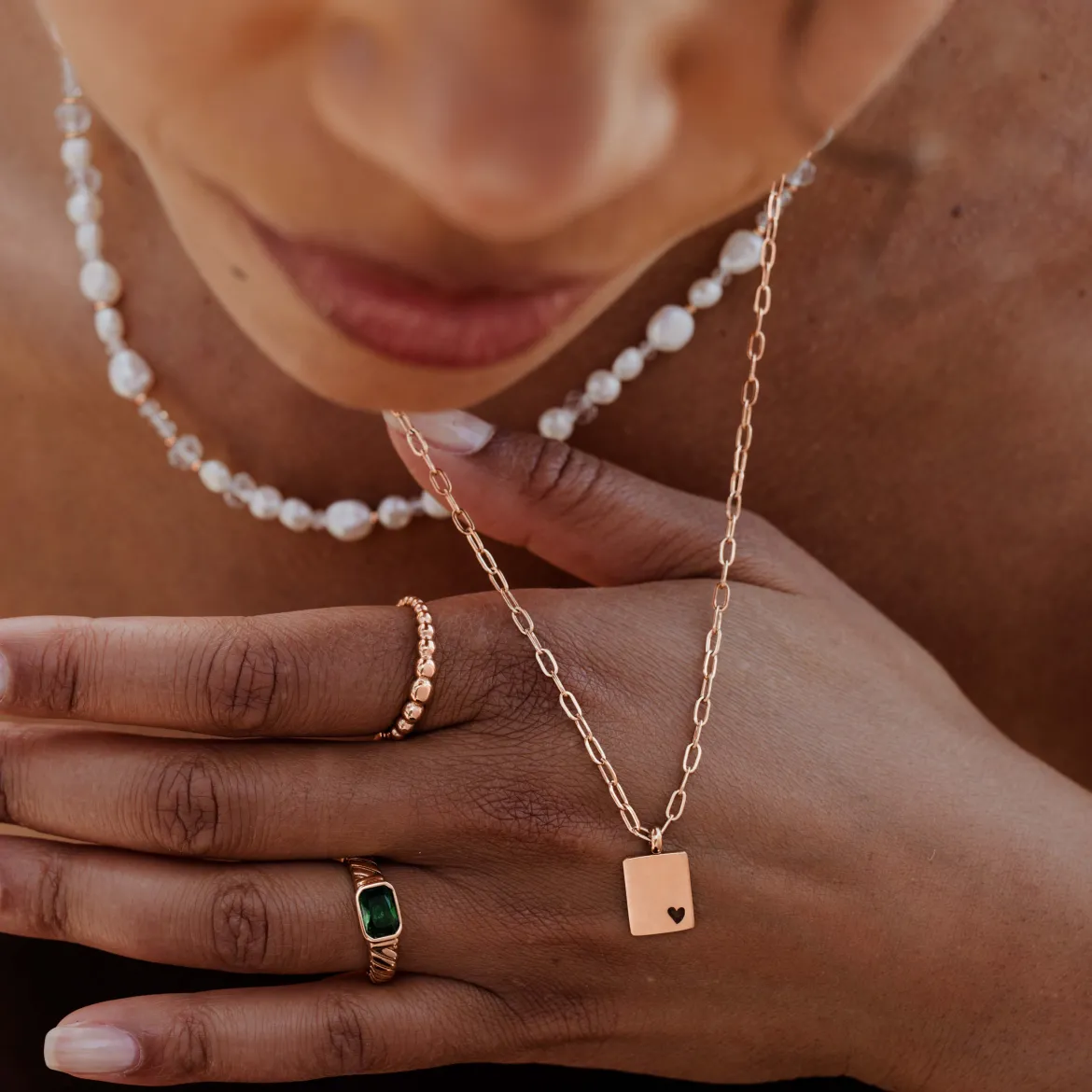 Beady Ring Roségold