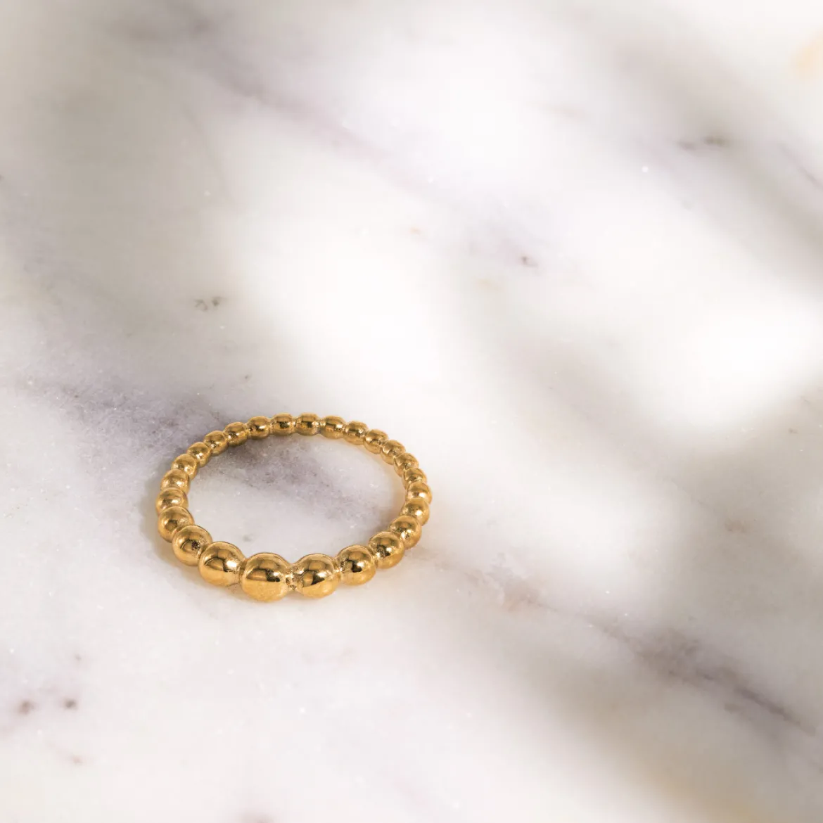 Beady Ring Silber