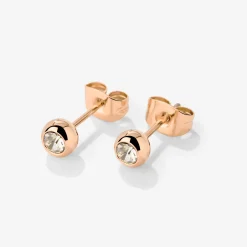 Bezel Bling Studs Roségold