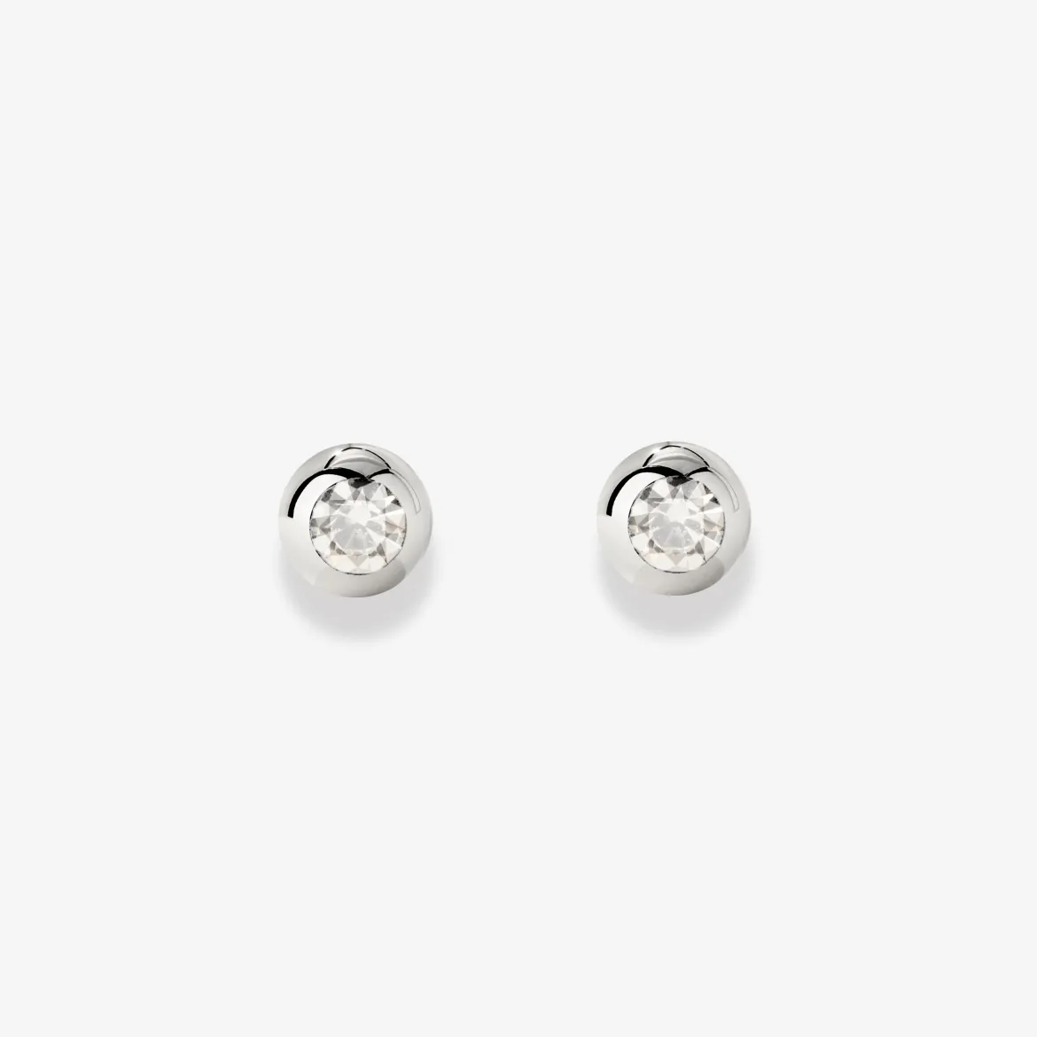 Bezel Bling Studs Silber