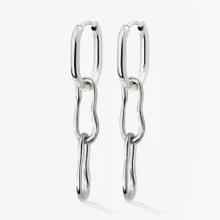 Blending Duo Oval Hoop Set Baby Silber