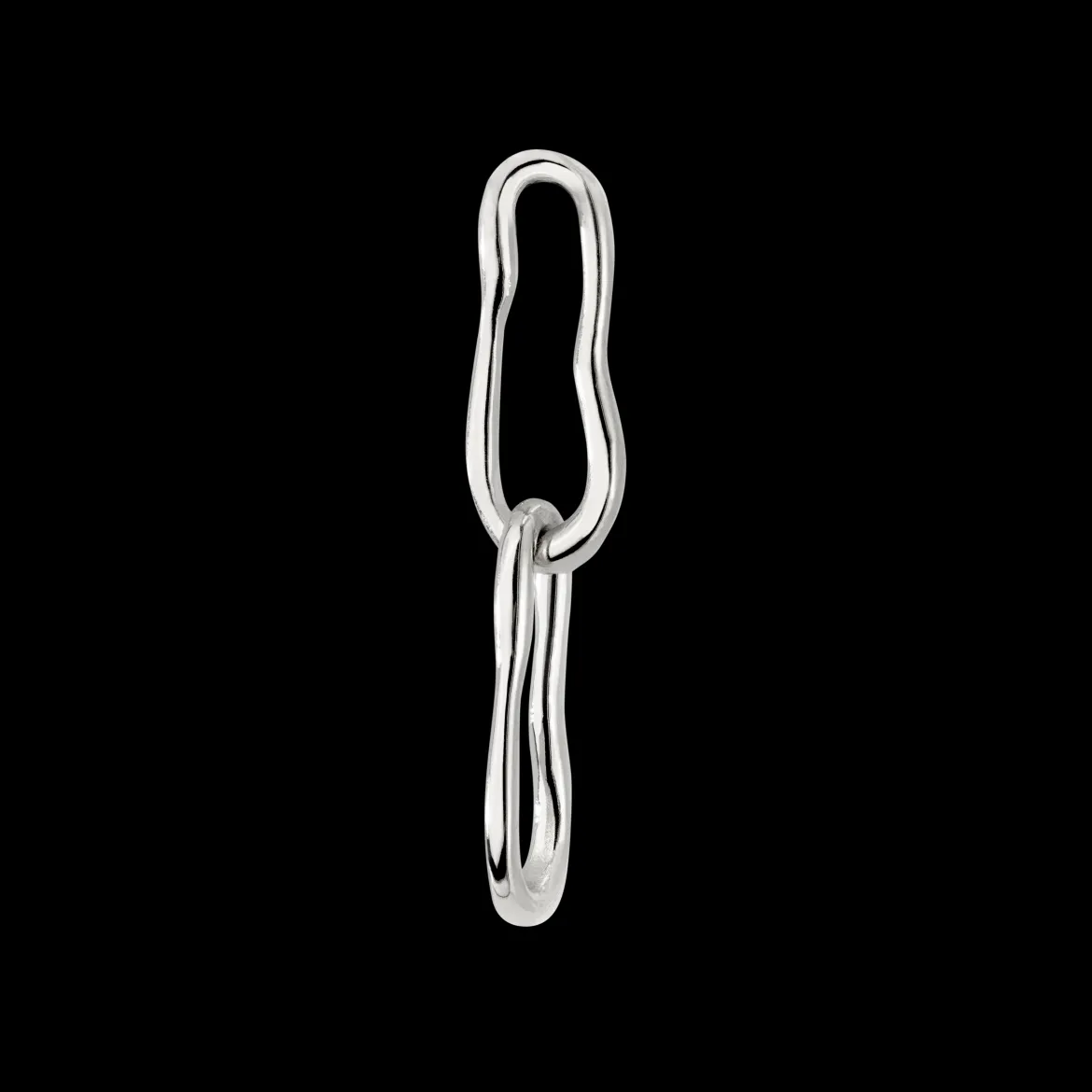Blending Duo Oval Hoop Set Baby Silber