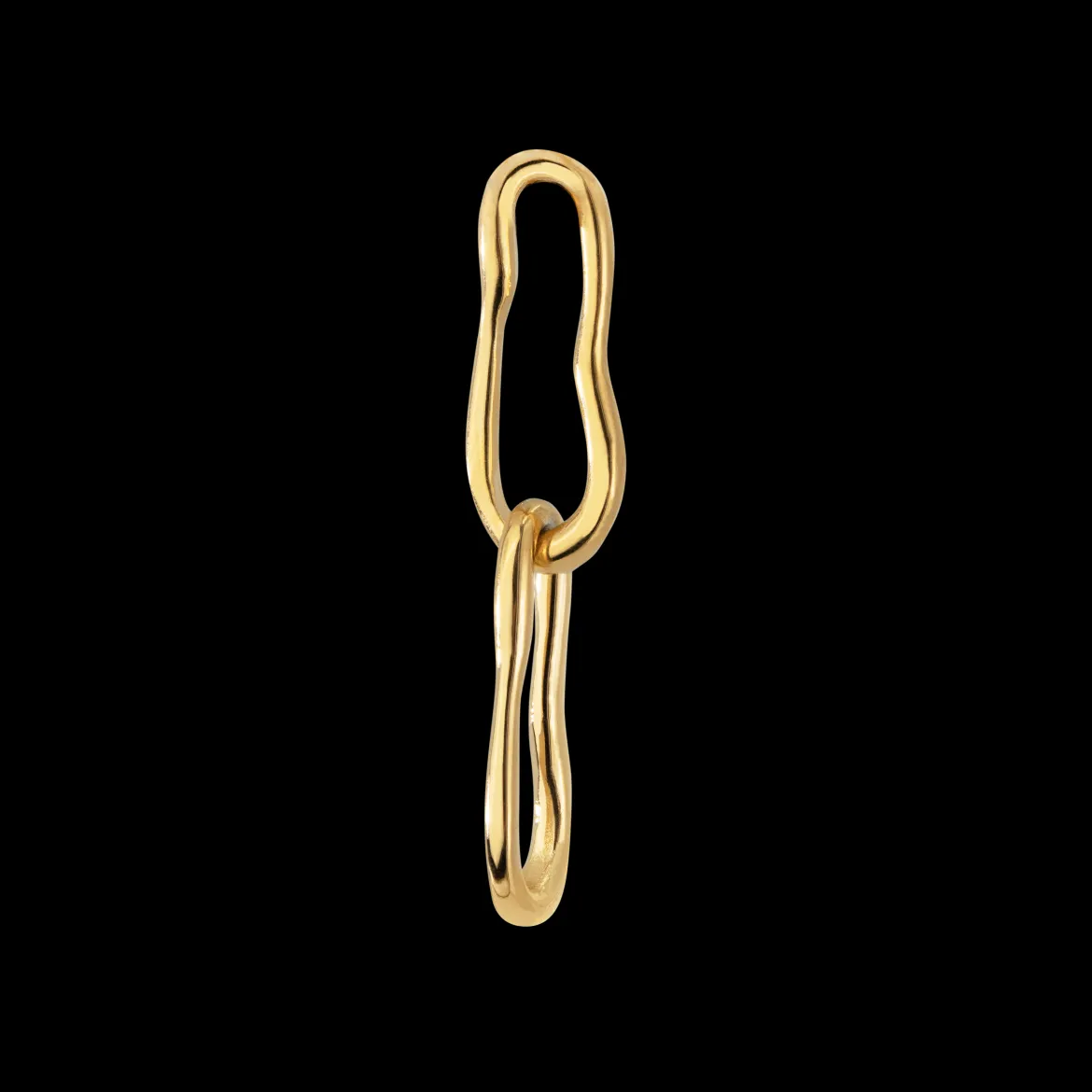 Blending Duo Oval Hoop Set Baby Gold