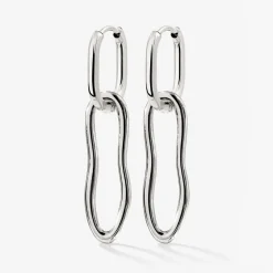 Blending Shapes Oval Hoop Set Baby Silber