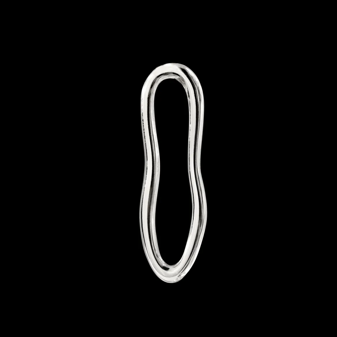 Blending Shapes Oval Hoop Set Baby Silber