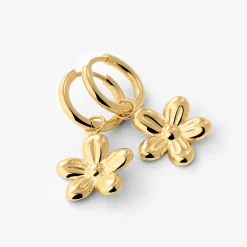 Blossom Hoop Set Small Gold