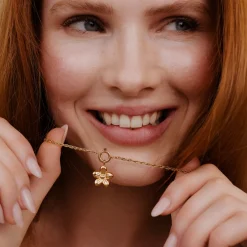 Blossom Rope Chain Necklace Set Roségold