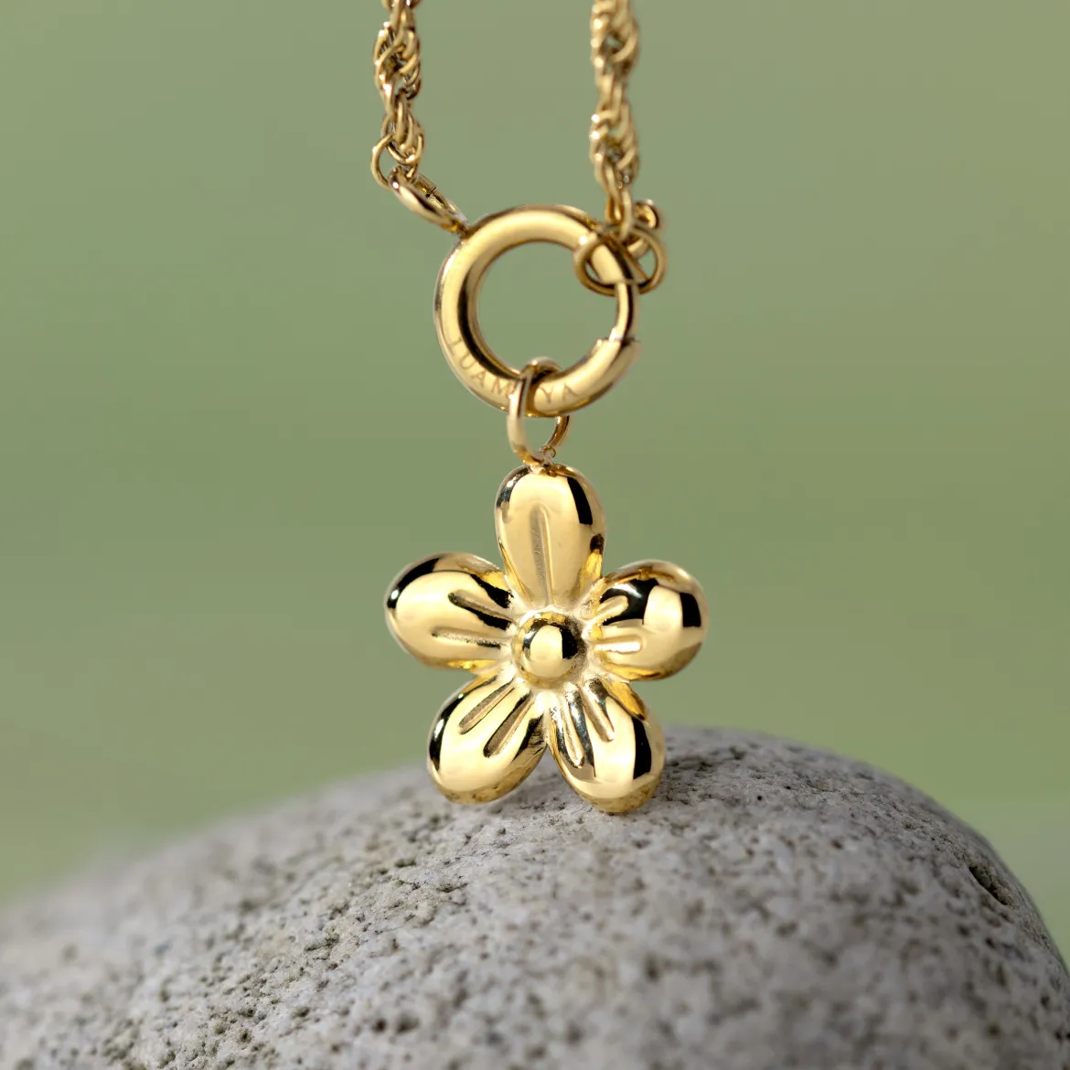 Blossom Rope Chain Necklace Set Roségold