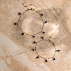 Blue Bay Anklet Silber
