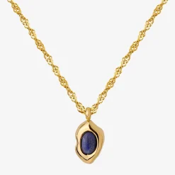Blue Breeze Necklace Gold