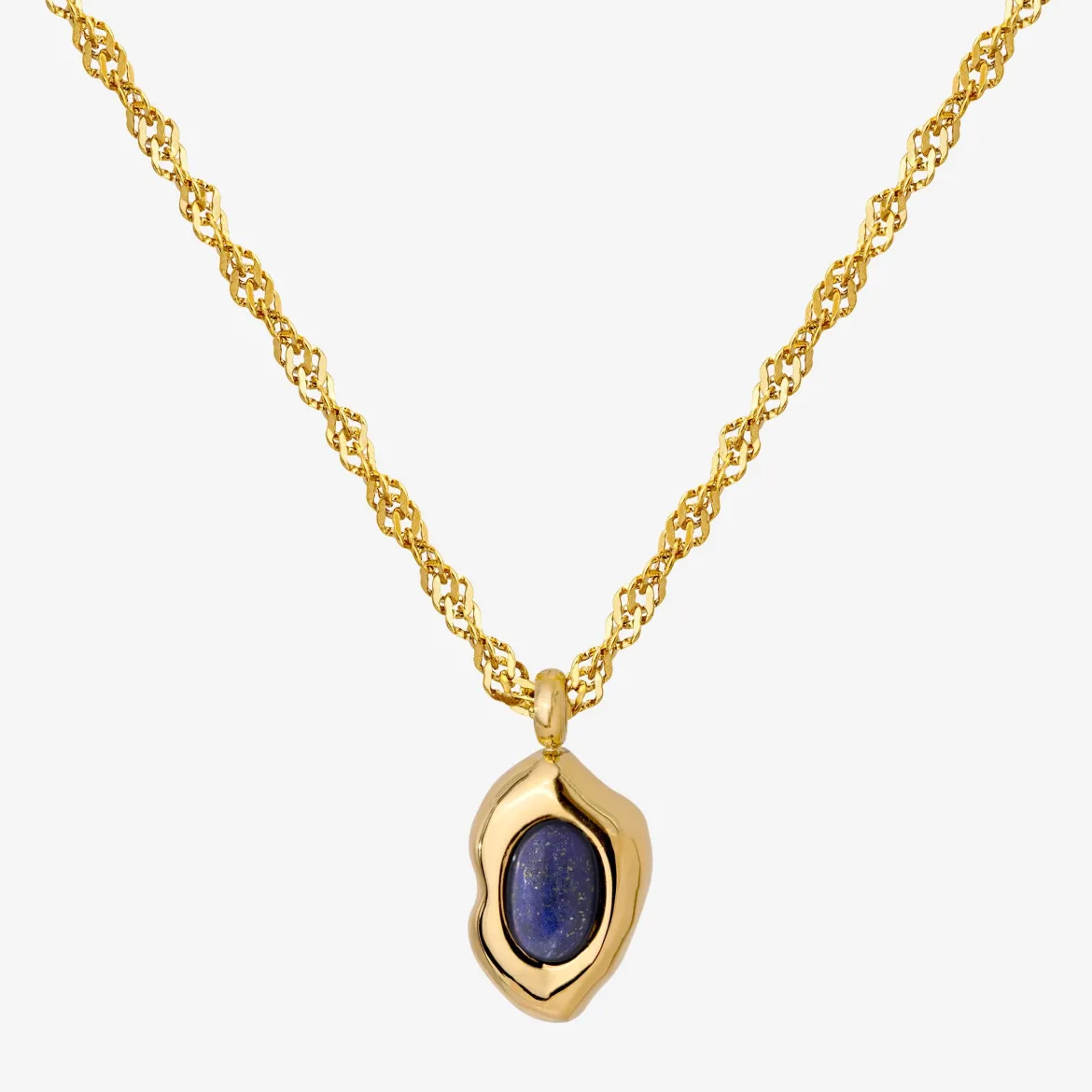Blue Breeze Necklace Gold