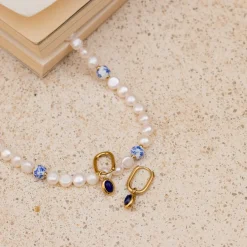 Blue Breeze Oval Hoop Set Baby Roségold