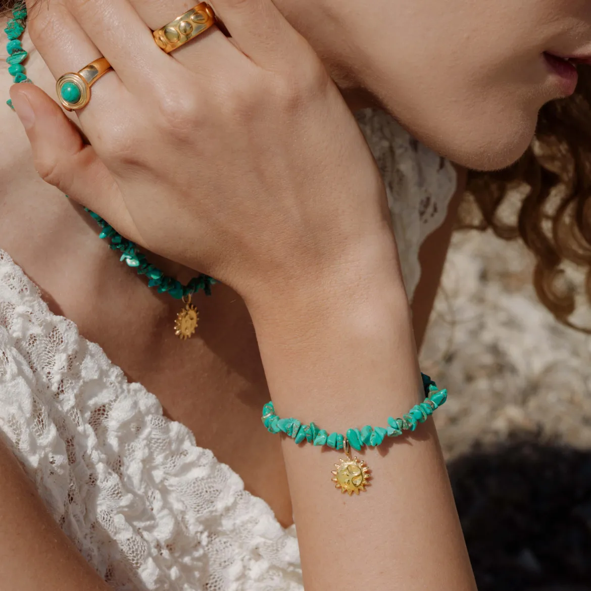 Blue Lagoon Bracelet Gold