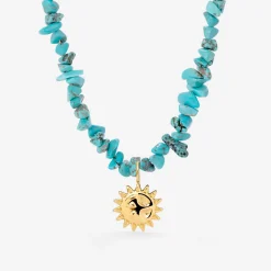 Blue Lagoon Necklace Gold