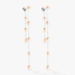 Blush Pearl Fall Earrings Silber