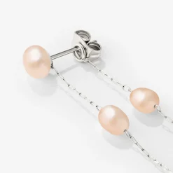 Blush Pearl Fall Earrings Silber