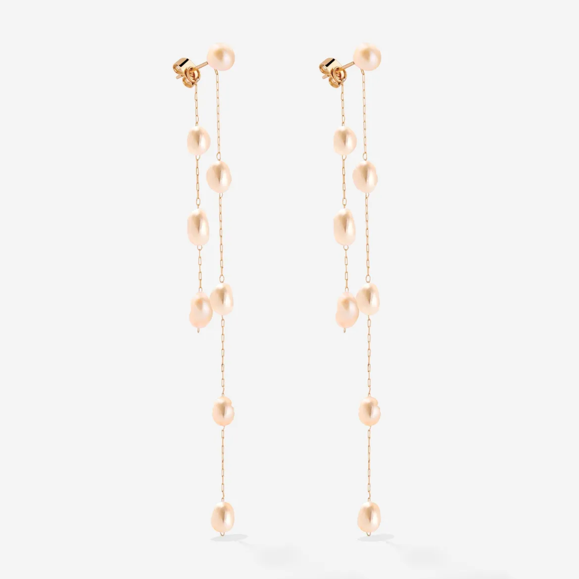 Blush Pearl Fall Earrings Roségold