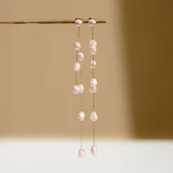 Blush Pearl Fall Earrings Roségold