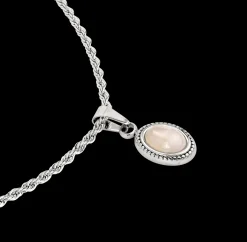 Blush Quartz Necklace Silber