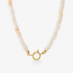 Blushstone Charm Necklace Gold